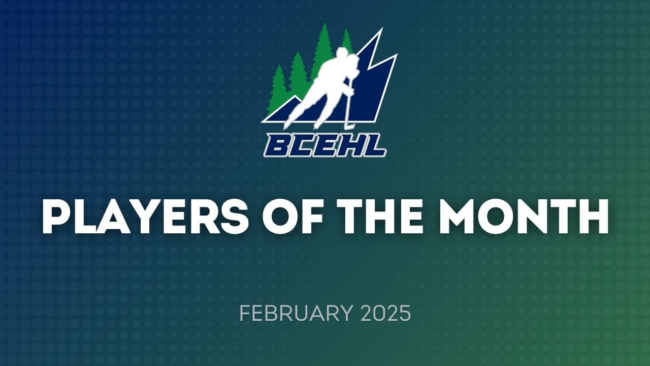 BCEHL MONTHLY AWARD WINNERS ANNOUNCED - FEBRUARY 2025 image